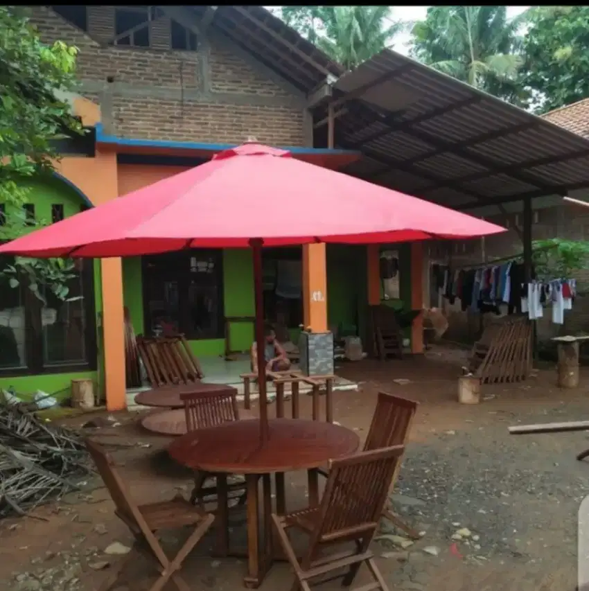 Meja payung,meja taman,meja jati,meja cafe,kursi lipat,kursi cafe