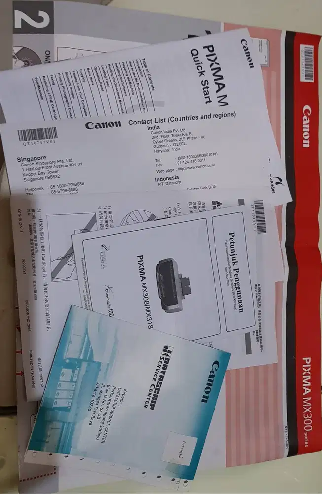 Buku Manual Printer All in one Canon MX308