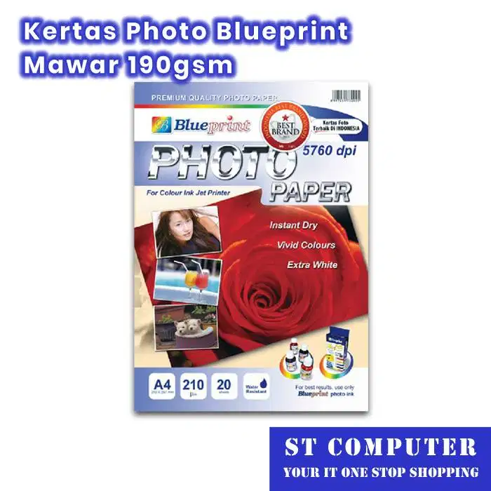 Kertas Photo Blueprint Mawar 190gsm