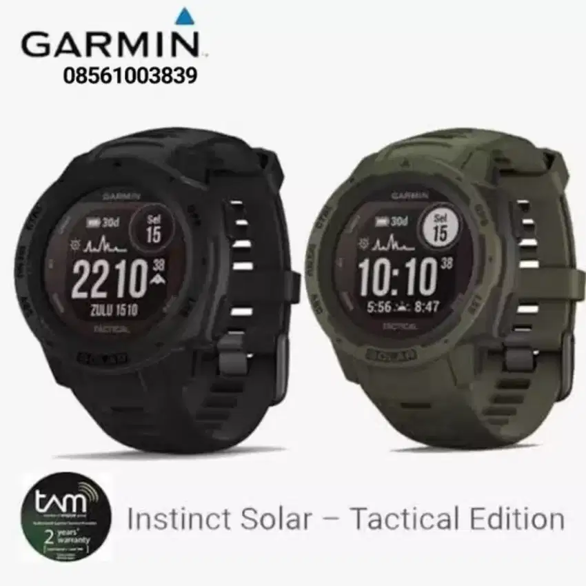 Garmin Instinct Solar TACTICAL EDITION - Garansi resmi TAM 2 tahun