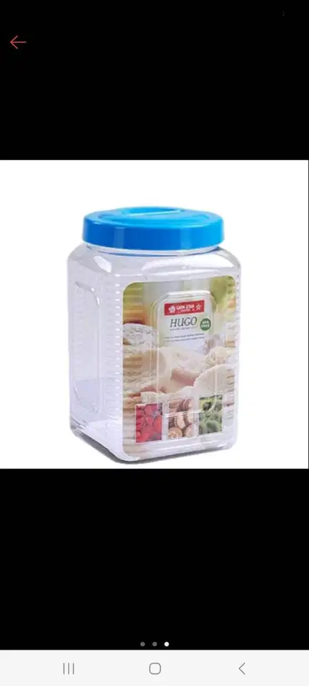 Toples plastik krupuk / toples Asinan segi HUGO 15 liter Lion Star