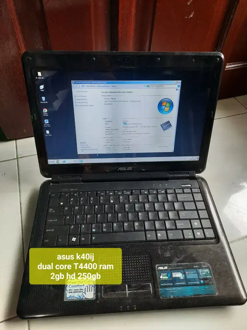 Laptop asus k40ij 14inchi