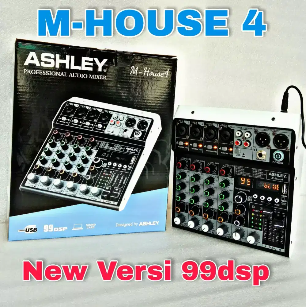 Mixer Ashley M House4 original M-HOUSE 4 mhouse4 new versi 99dsp mp3