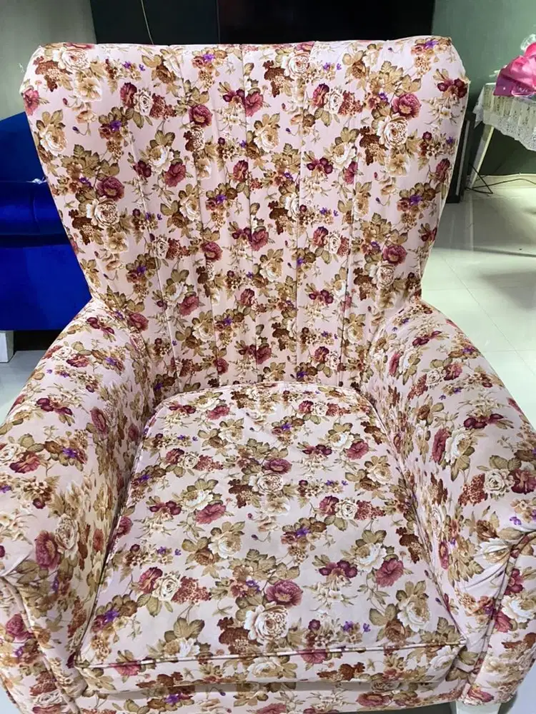 Sofa 1 seat kayu jati asli jepara