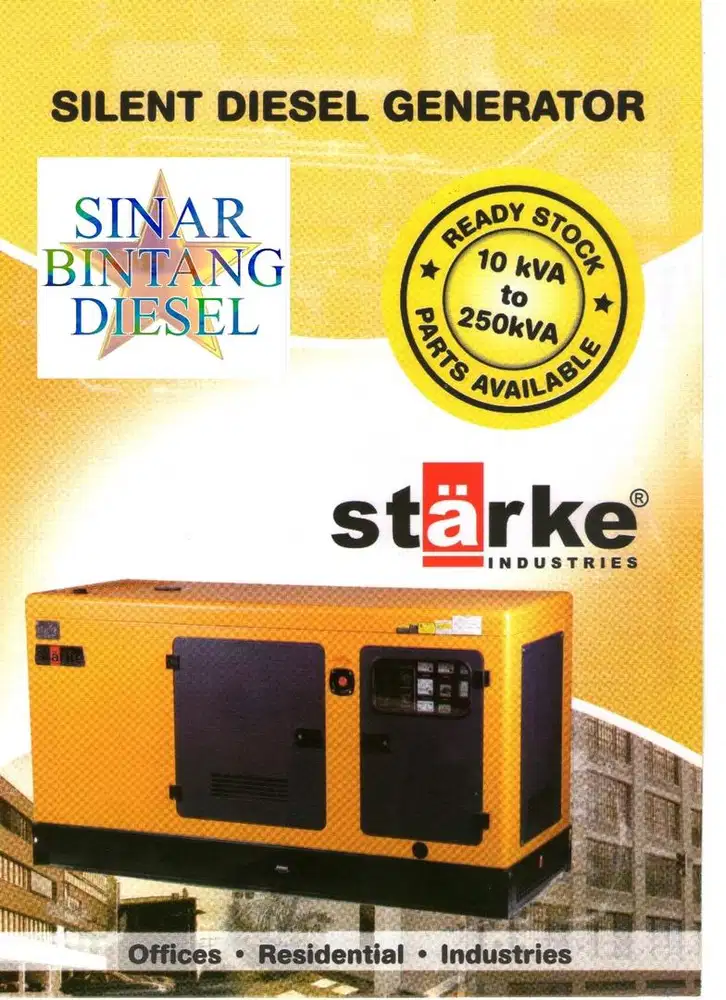 Genset Diesel Silent STARKE 15kva 12kw 1/3phase