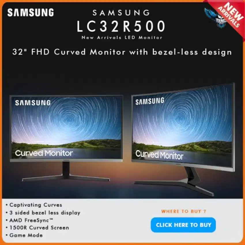 Monitor Led Samsung 32 inc LC32R500FH