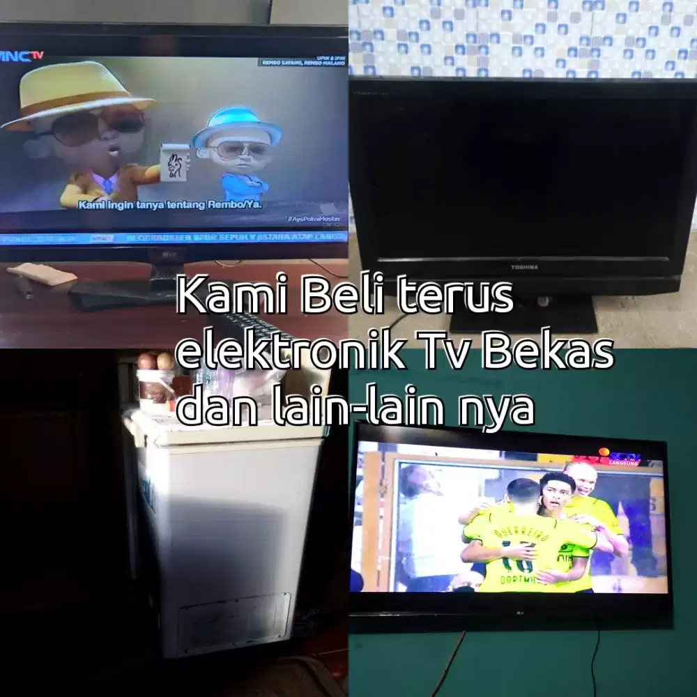 Diambil terus TV Bekas anda Led LCD plasma tabung siap jemput
