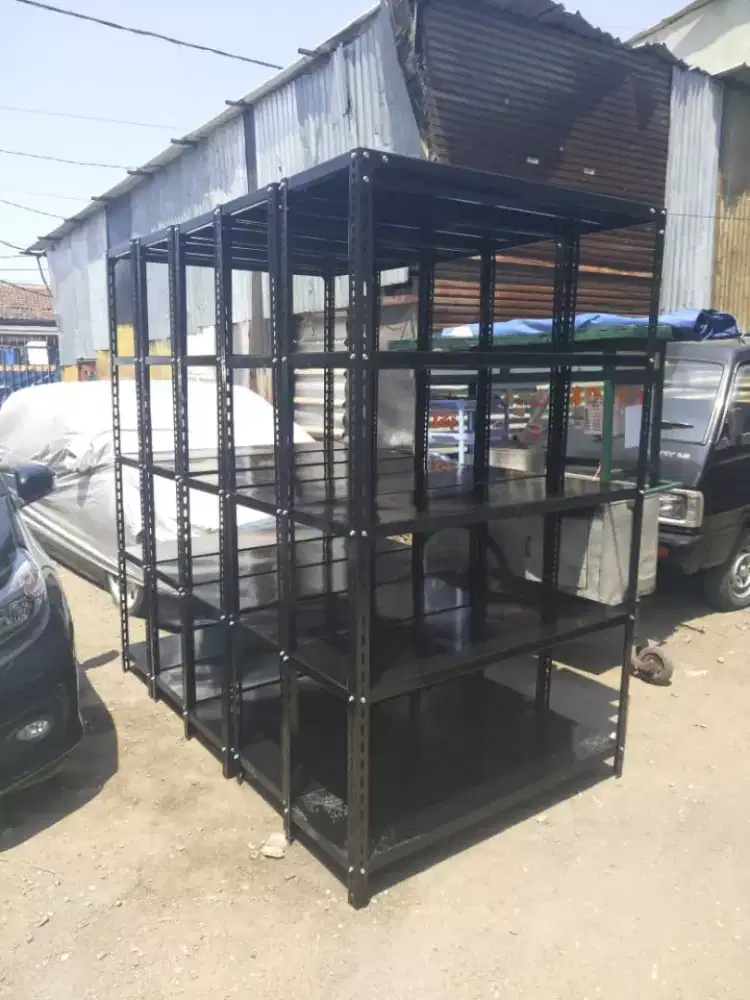 rak besi warna hitam alus