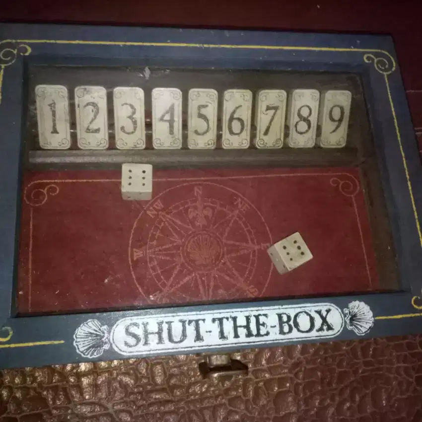 Mainan Dadu Shut The Box Game Set Lawas