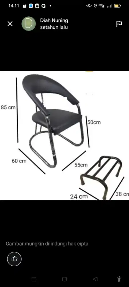 Kursi Salon dan injakan kaki