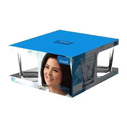 Ocean Glassware Plaza Rock gelas kaca 295ml (4 gelas minum)