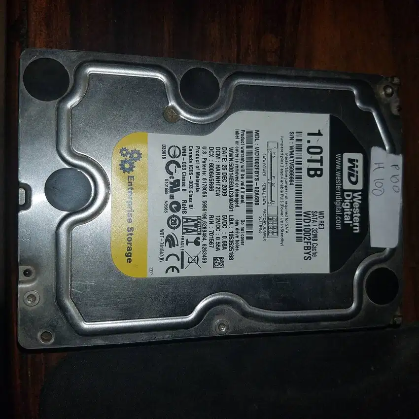 HDD Hard Disk PC WD Black 1TB Performance 100 Health 100