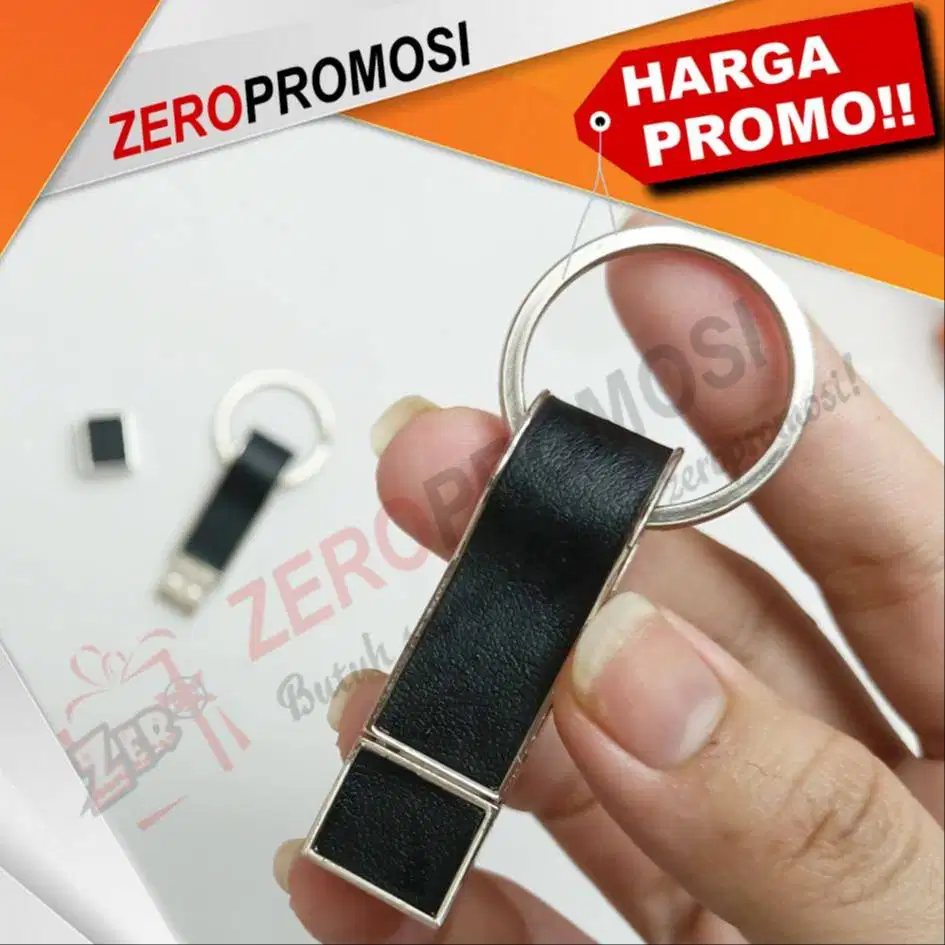 Souvenir USB Flashdisk Kulit Ganci FDLT22 Custom Kapasitas 4GB