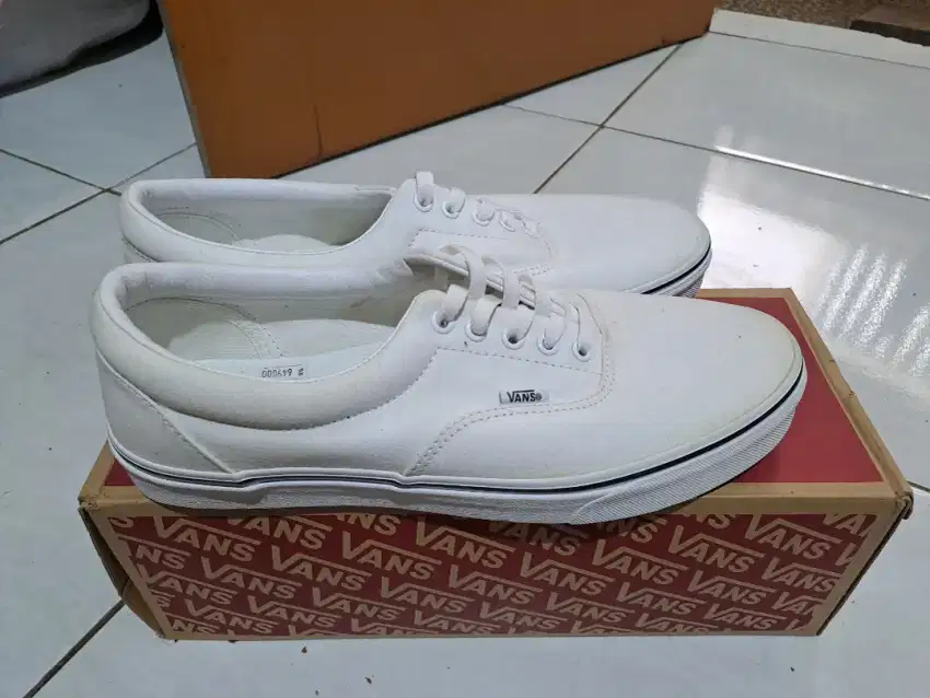 Sepatu original vans era true white size 12/46 putih jual Bu murah bgt