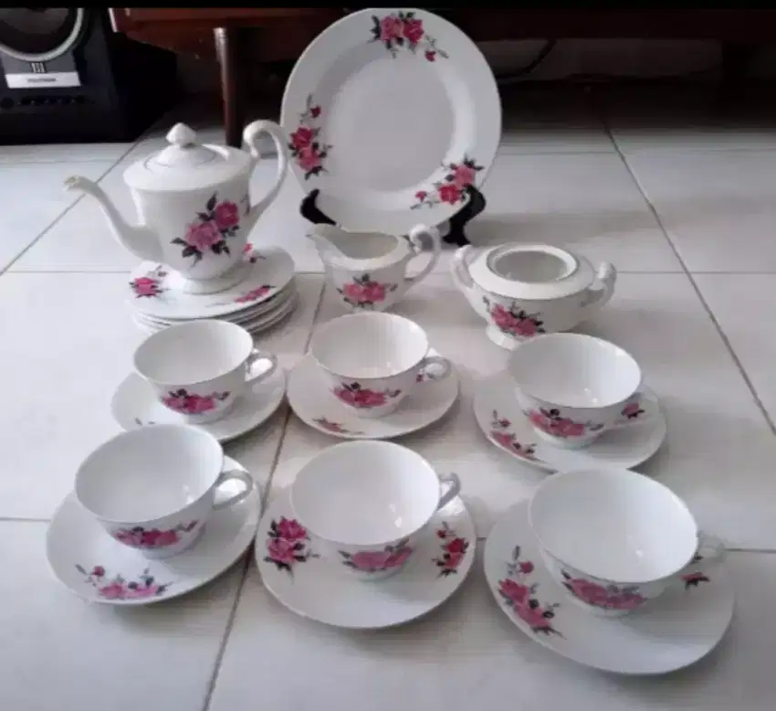 Tea set bunga jadul