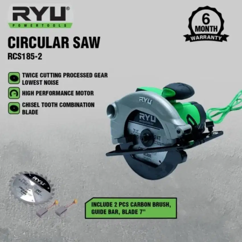 Gergaji potong kayu / circular saw 7 inch RYU RCS185-1