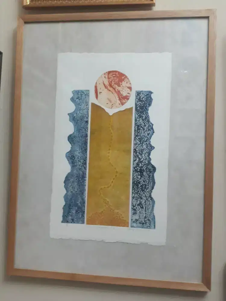 Antik vintage lukisan mix media on paper karya deny rustanto IKJ