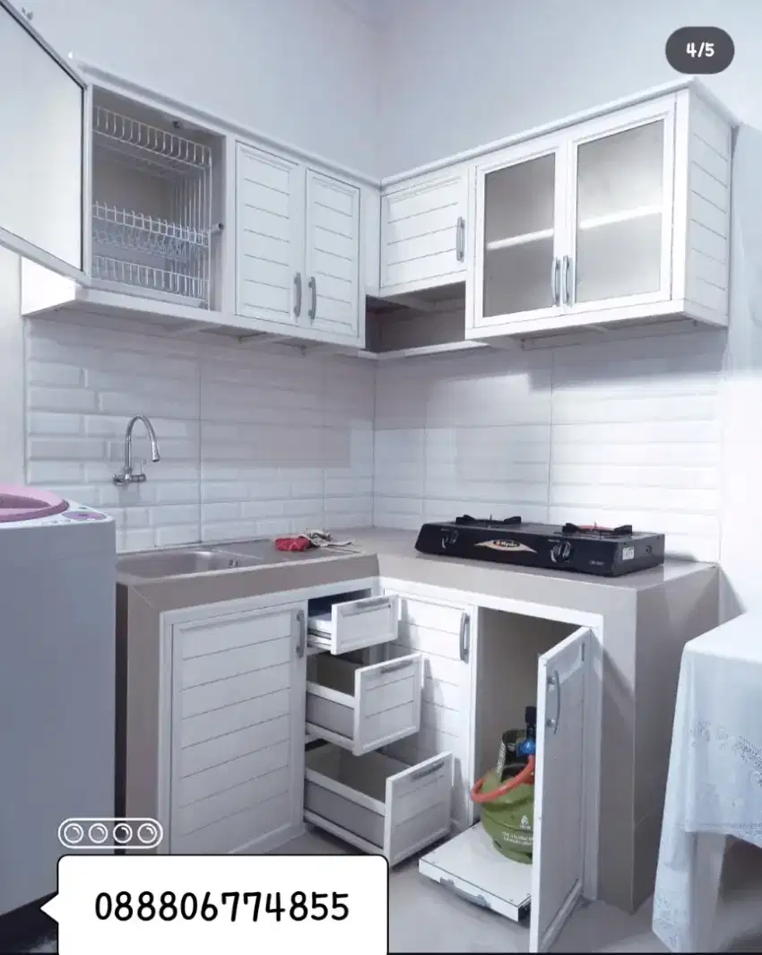 Kitchen set alumunium anti rayap langsung Pengrajin murah