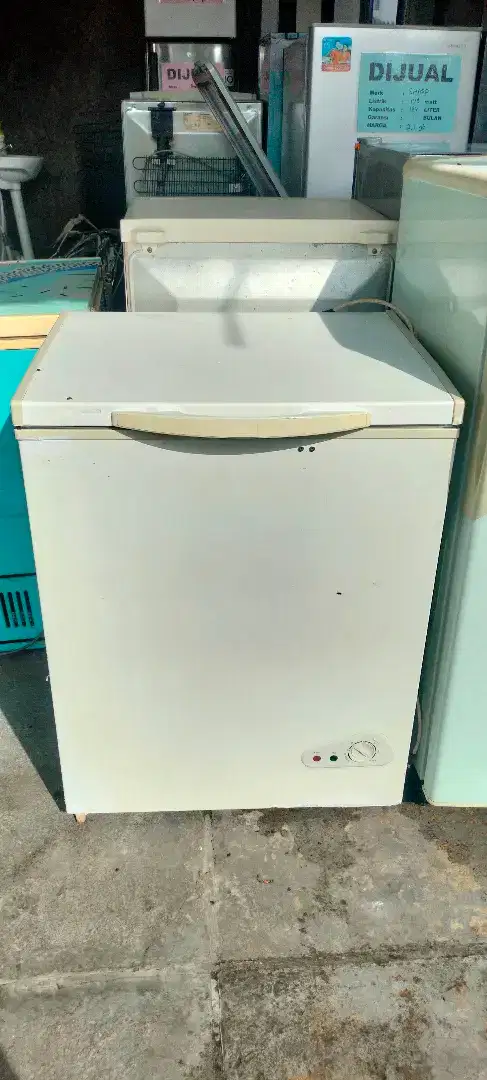 Frezzer Denpoo SCF 128 FL, 110 Liter,125 W, SECOND SIAP PAKAI, Bandung