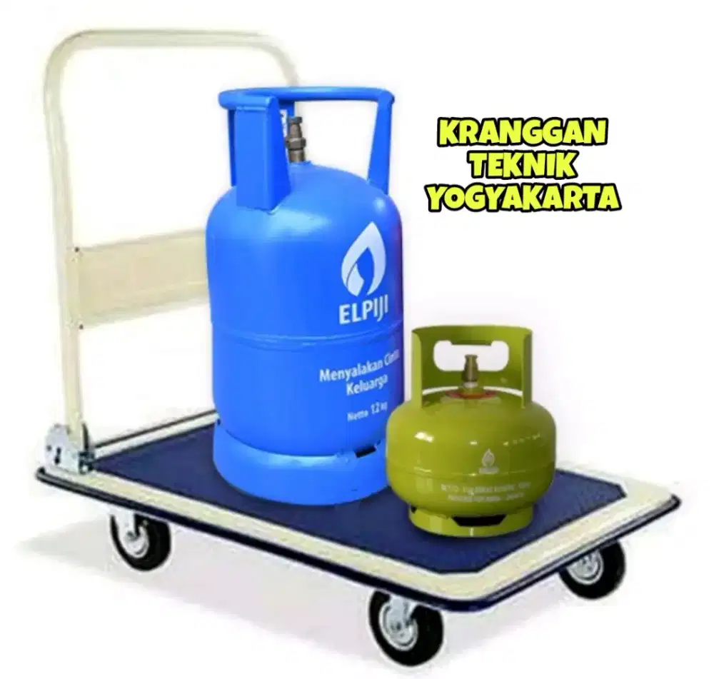 (KRANGGAN TEKNIK)trolley lipat troli barang galon elpiji hand truck
