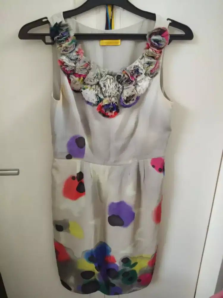 Rok corak model bunga, daun, abstrak bawah hitam(3)