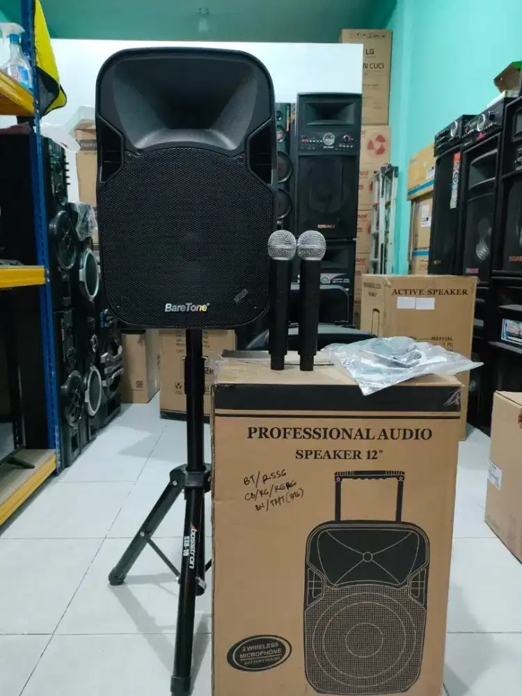 Speaker Karaoke Portabel Bareton 12 inci 12AL