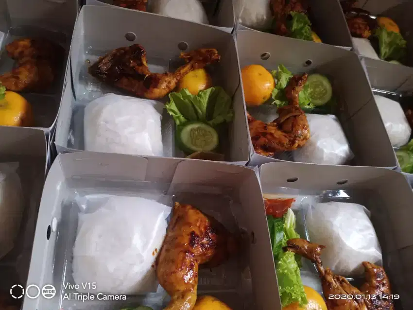 Paket Nasi Kotak Ayam bakar untuk semua acara anda