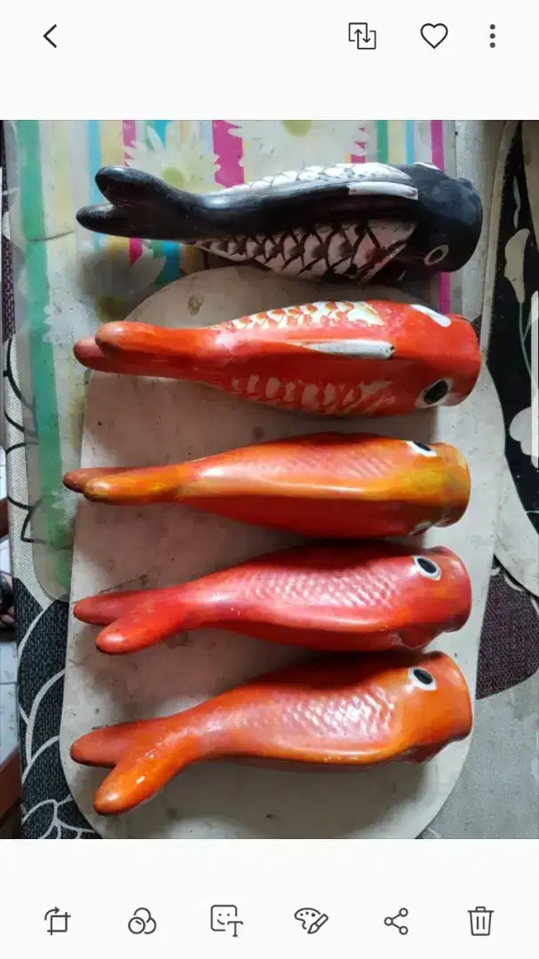 5 Ikan Porselen Kuno Jepang (Jual cepat!)