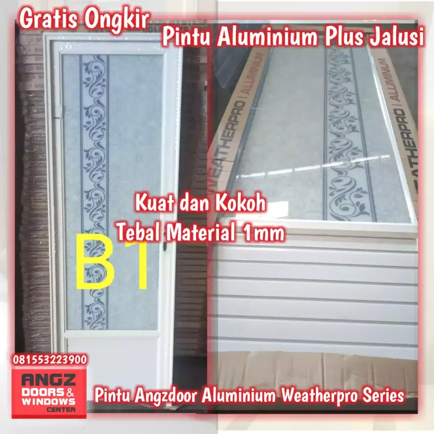 Pintu Angzdoor Aluminium Weatherpro Jalusi Kamar Mandi Gratis Ongkir