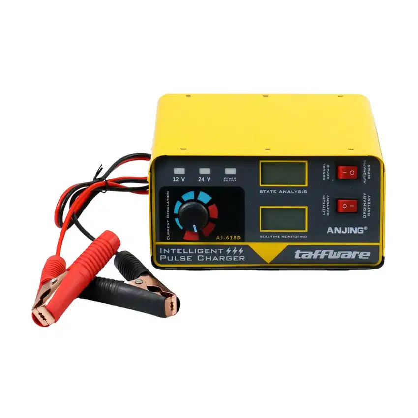 AKI - ACCU - Charger Aki Mobil Motor 260W 12V/24V 200AH + LCD new