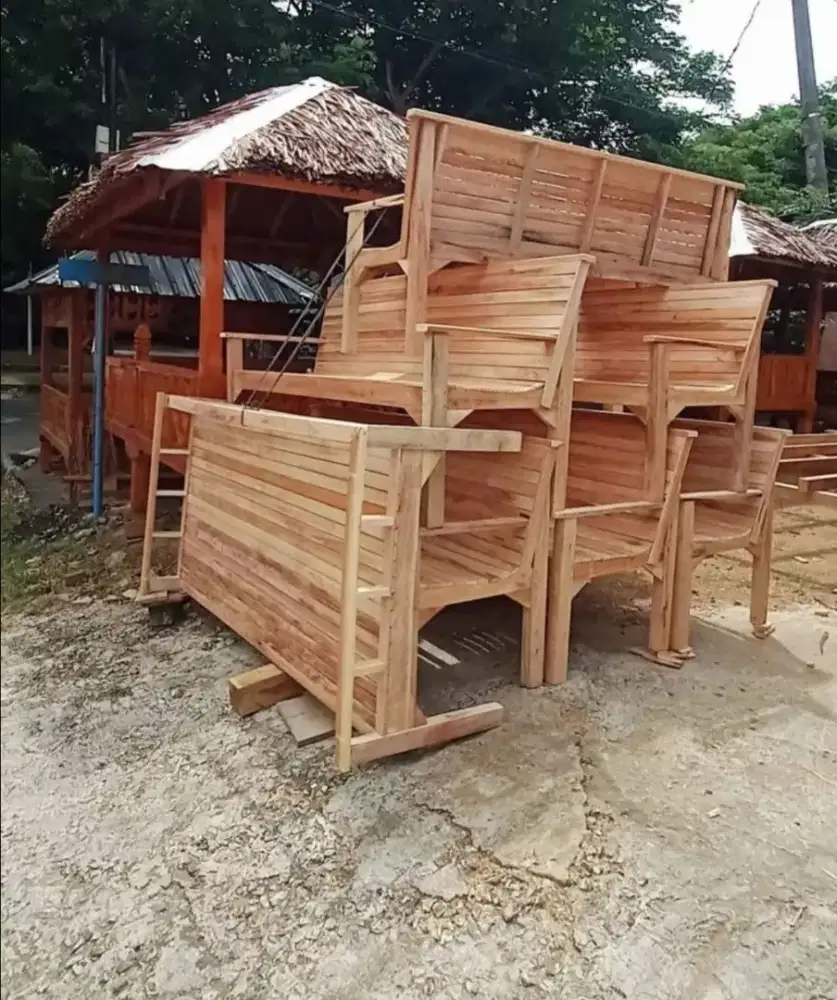 Kursi santai tangga kayu dan laen2