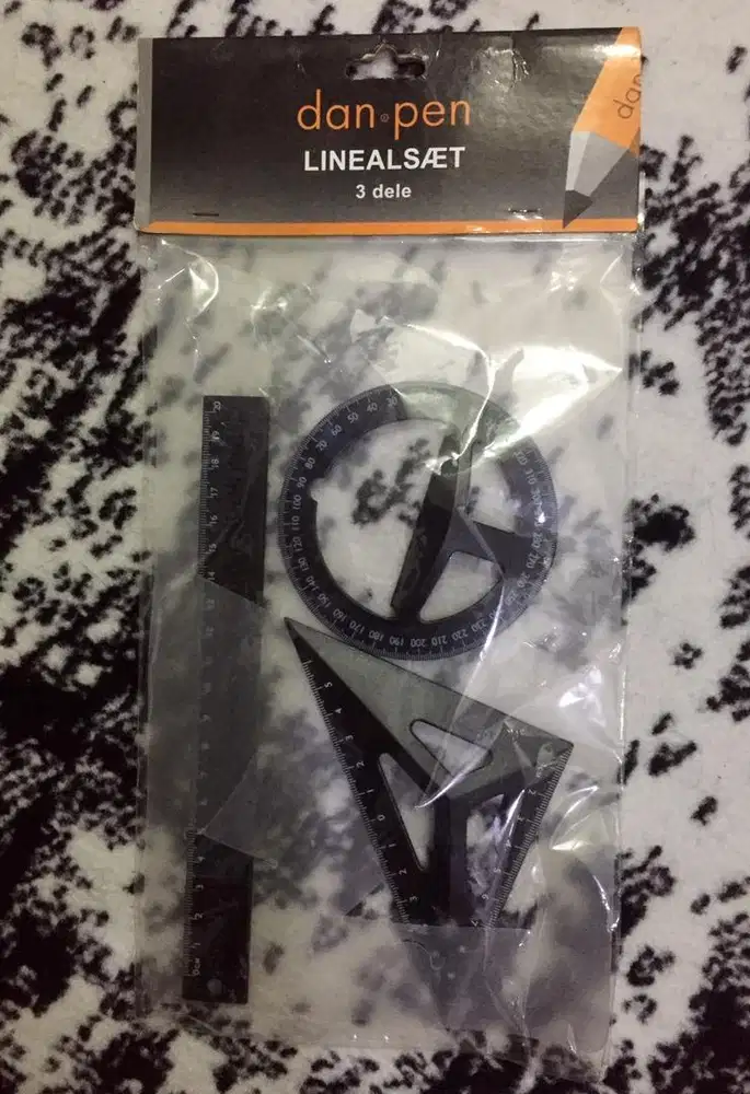 Penggaris Linealsaet 3 Dele Importeret I Kina