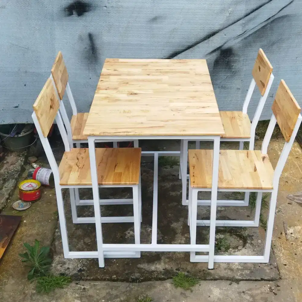 Meja 120x60, kursi sandaran 35x40