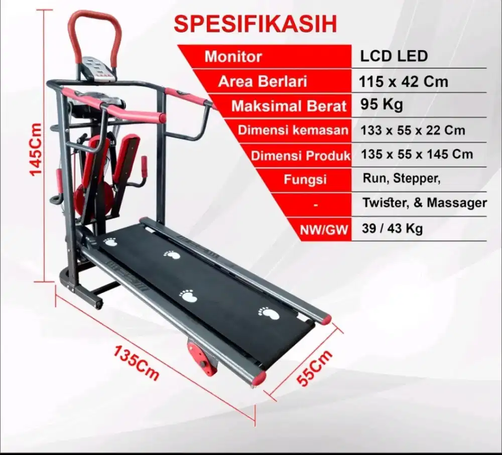 Sale...Alat Treadmill Manual 6 Fungsi