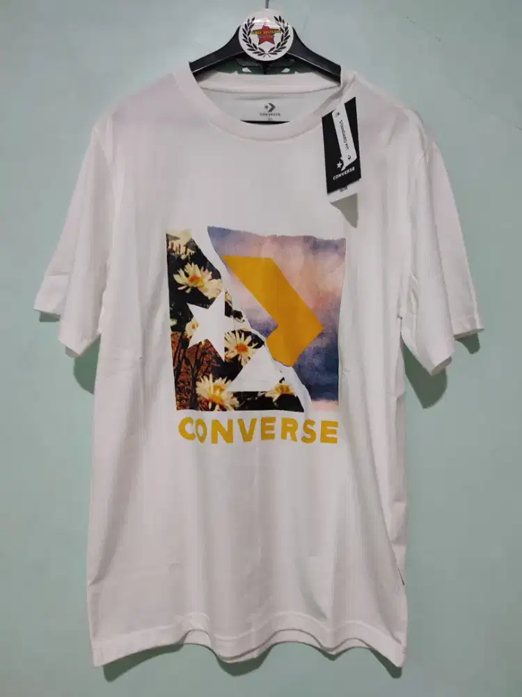 SALE Kaos Converse Chevron Wellness Tee White Original