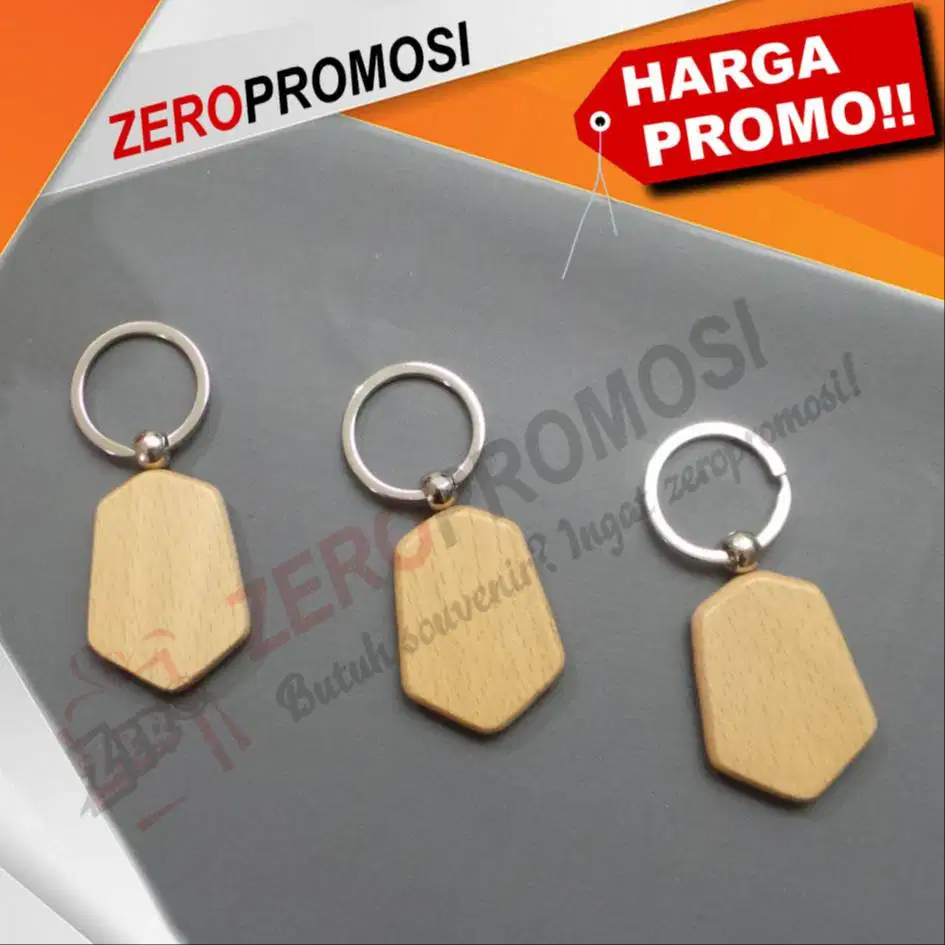 Souvenir Promosi Gantungan Kunci Kayu GK-K04