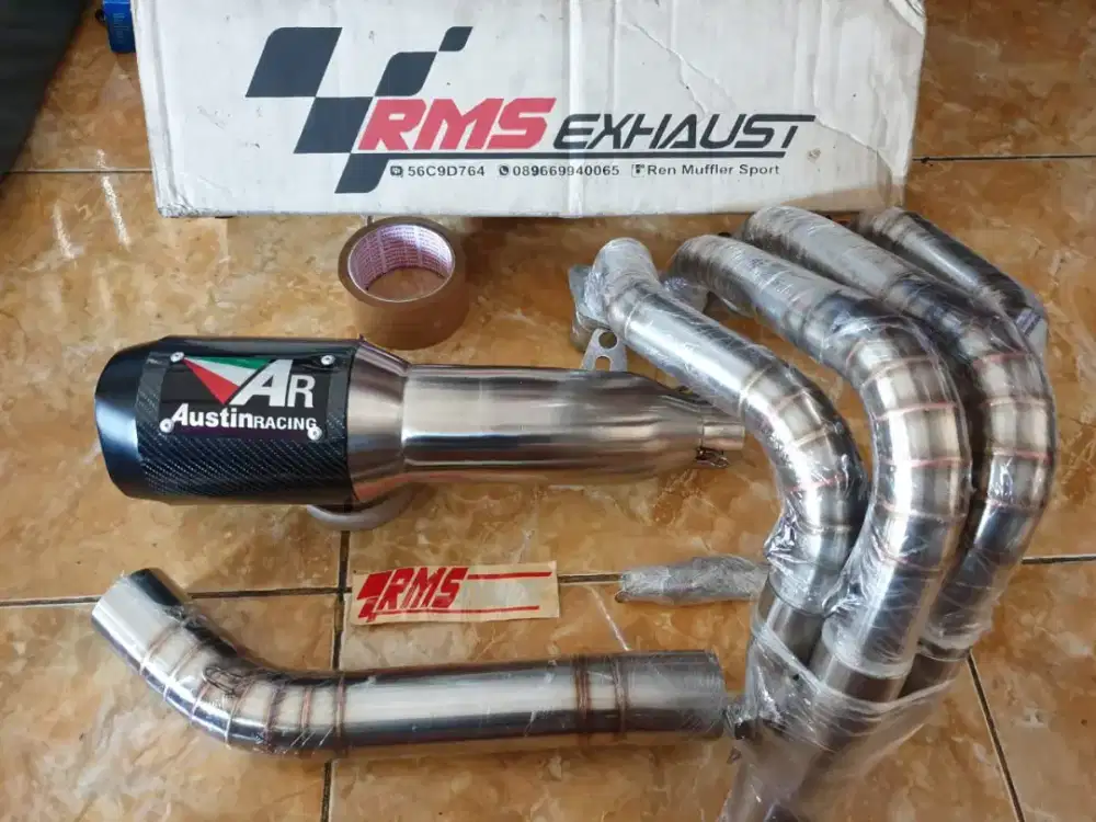 Knalpot racing ninja zx25r fullsystem pnp tinggal pasang
