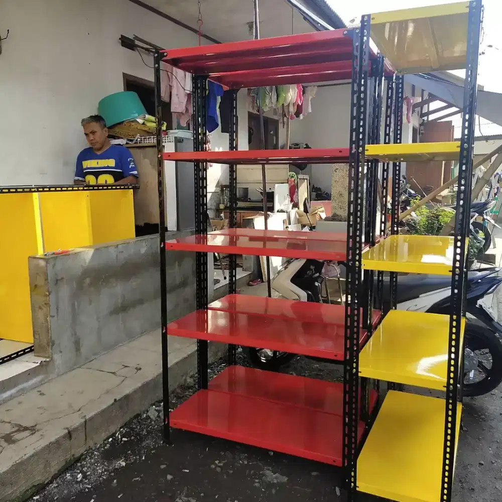 rak besi mix warna mantap dan kokoh mangga di order