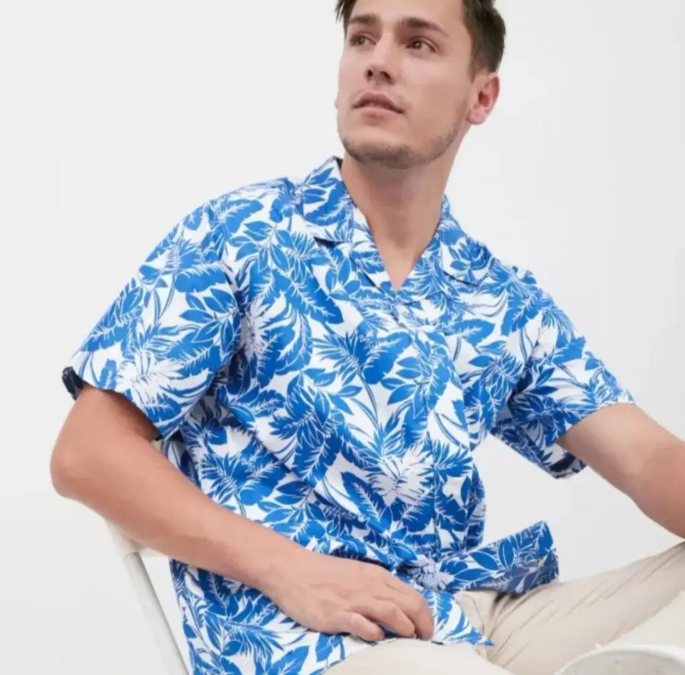 Kemeja Pria Printing Hawai merek M231