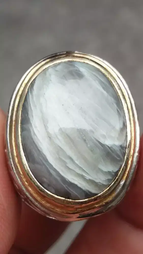 Jual Batu Cincin Natural Sapphire Motif Burma Big Unik Bagus sekali