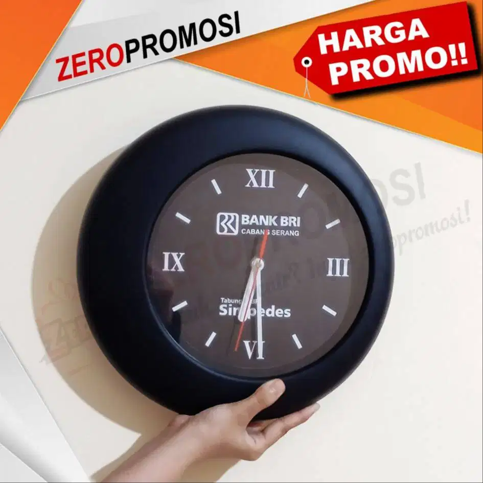 Souvenir Jam Dinding Analog Sabit Minimalis