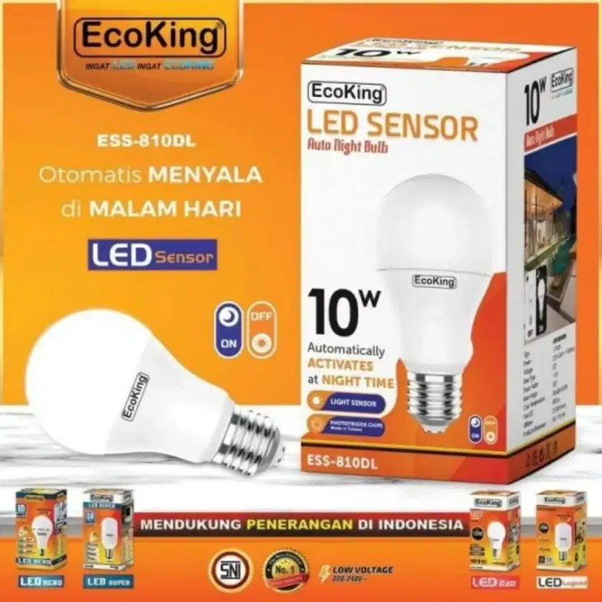 Lampu LED SENSOR Cahaya 10 watt ECOKING