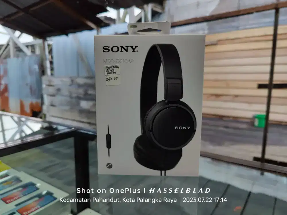 Sony MDR-ZX110AP Black Baru Segel Resmi