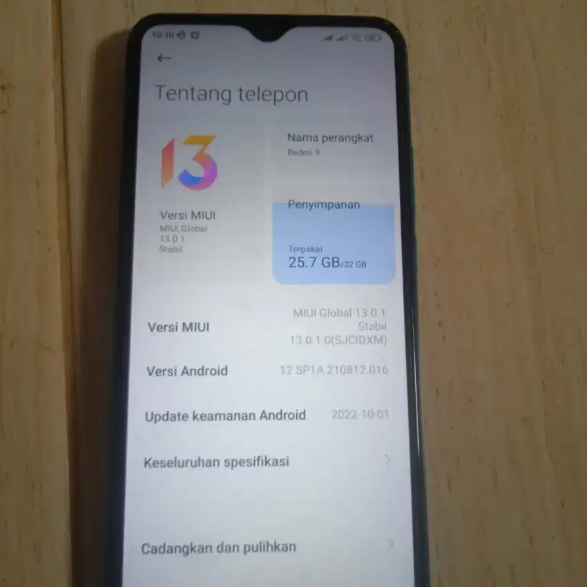 Handphone hape Xiaomi Redmi 9 3/32 GB