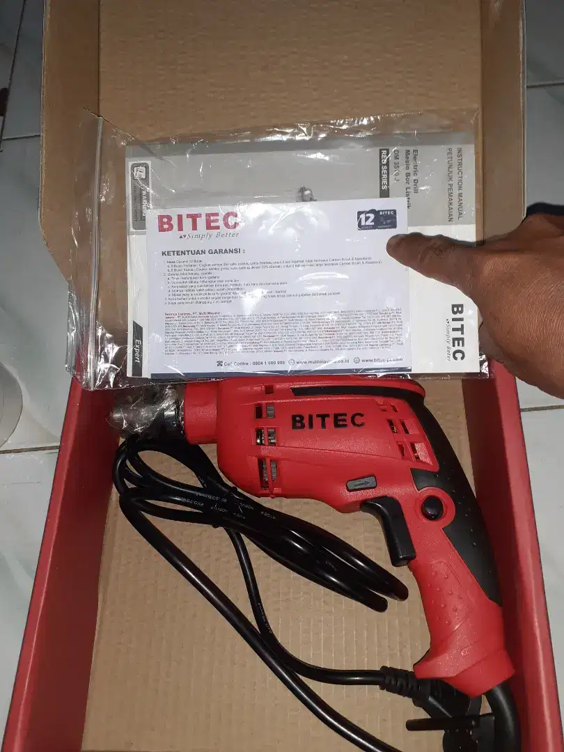 Mesin bor 10mm/drilling machine bitec m10 bolakbalik hemat bergaransi