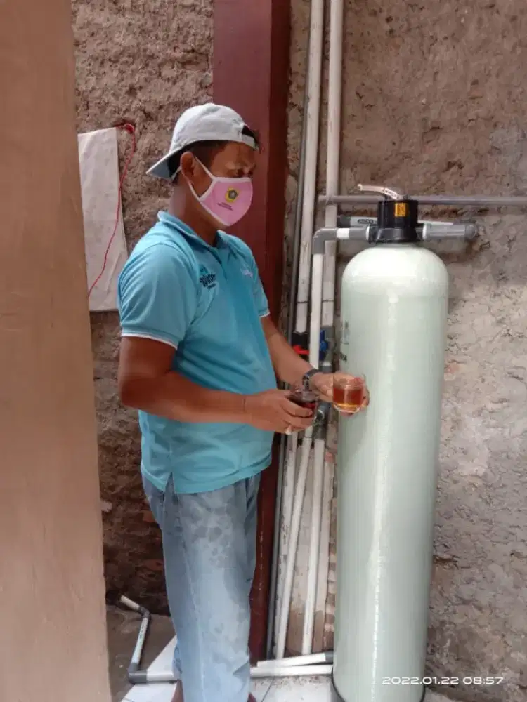 Filter saringan air kuning berminyak zat bau keruh kotor dll
