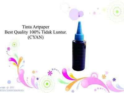 Tinta Artpaper Best Quality 100% Tidak Luntur. (CYAN) Berkualitas