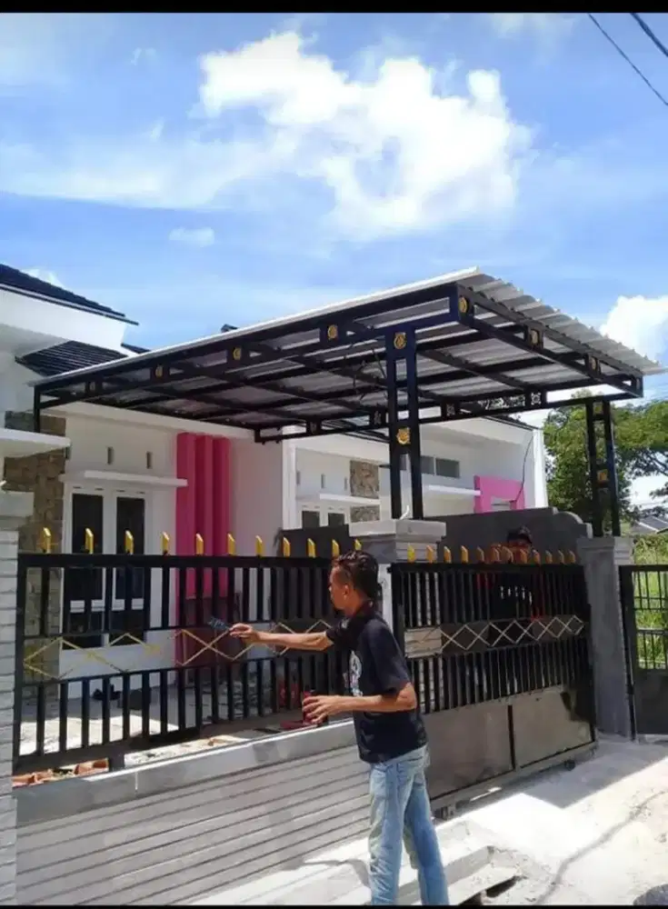 Kanopi minimalis atap sepandek pasir