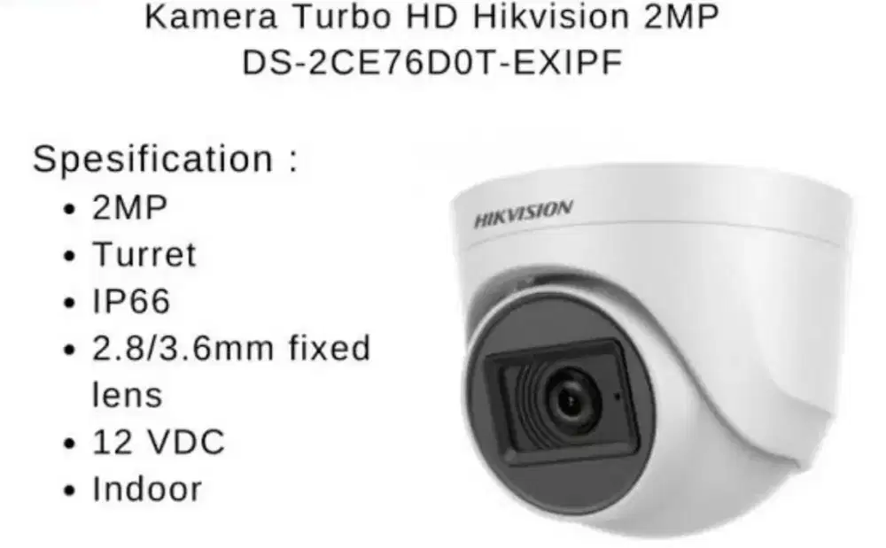 Paket Lengkap CCTV 6 Camera Hikvision