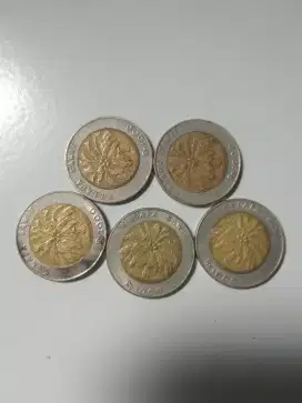 uang logam kelapa sawit seribu rupiah 5 pcs